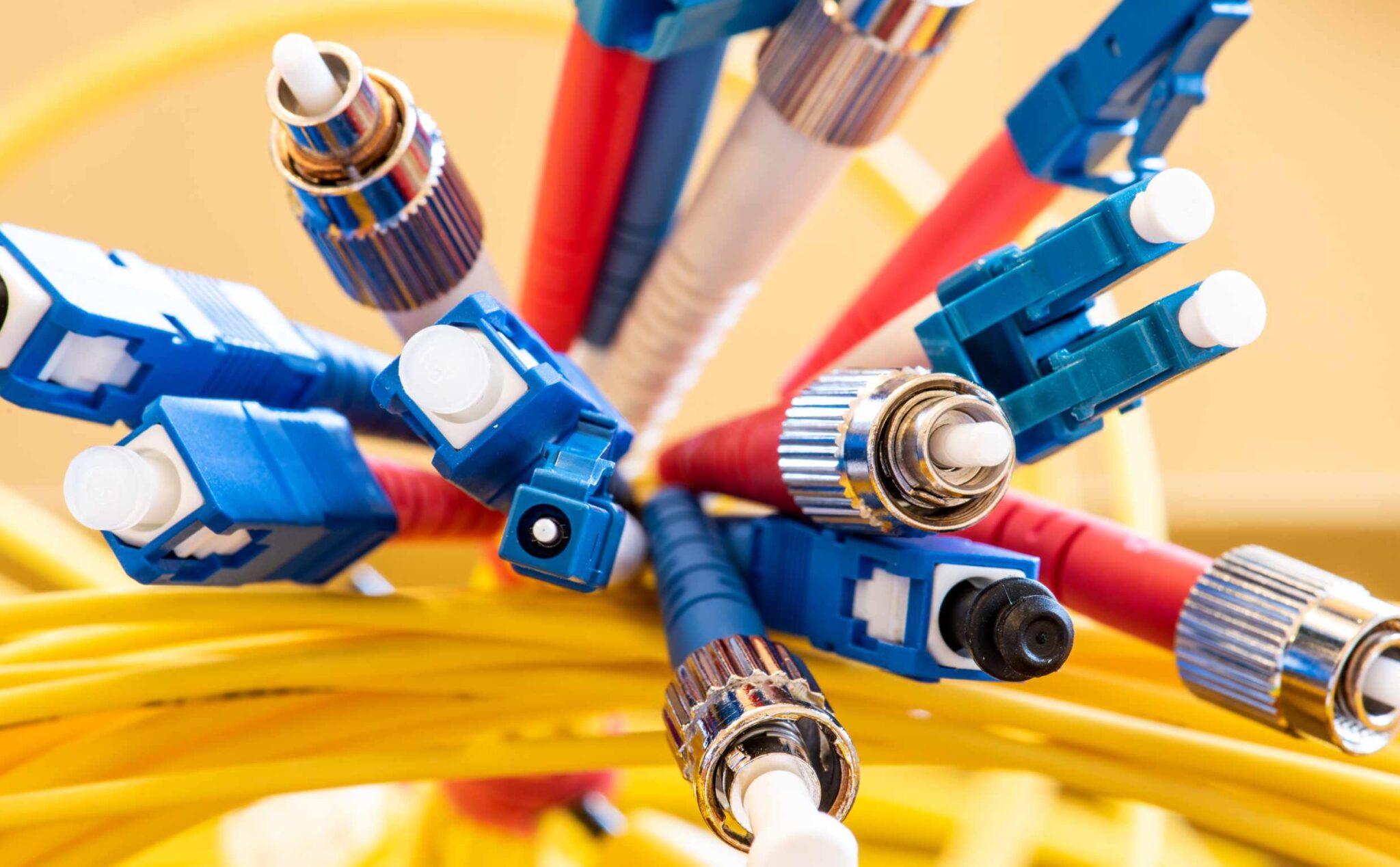 Fiber,Optic,Patch,Cord,With,Connectors,Close-up